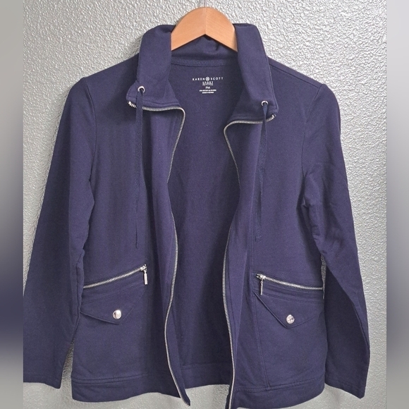 Karen Scott Mock Neck Jacket    Size PM - Picture 6 of 7